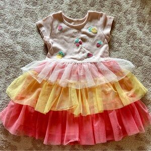 Colorful Layered Tulle fruit Dress 3T